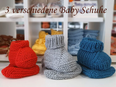 Knitting patterns for Baby Booties - 3 models