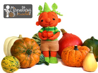 Zucca the pumpkin doll Amigurumi pattern - Crochet