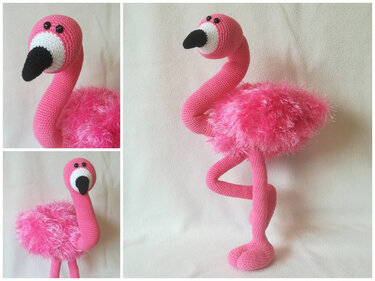Pablo, the flamingo - crochet pattern
