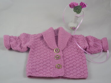 Strickanleitung * Baby - Kinder Jacke mit Schalkragen in 3 Größen