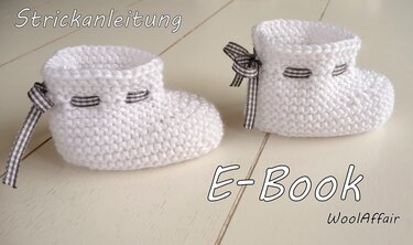 Strickanleitung - Babyschuhe - Taufschuhe - Babysocken - No.14