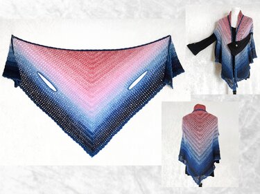 Crochet Pattern Shawl Vest // Vest // Triangle Shawl Tender