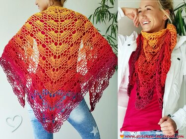 Häkelanleitung für Dreieckstuch | Tuch BioTronik #3