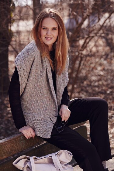 Strickanleitung: WESTEN-STOLA MIT ZOPF