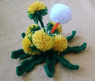 Bastelanleitung, Butterblumenstaude, Löwenzahn