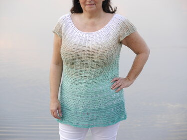 Häkelanleitung Hollywood Tunika RVO mit Farbverlaufsgarn