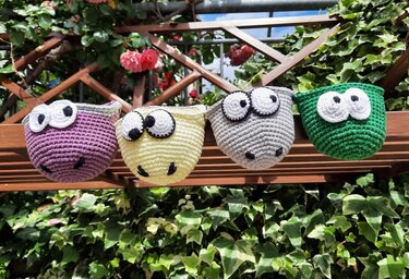 Horst Kevin, der heiße-Sachen-Greifer - Topfhandschuh/Handpuppe - Häkeln