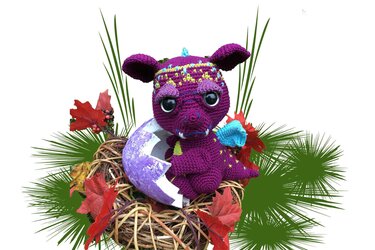 Dragonbaby Grumpy Pattern Amigurumi - Crochet