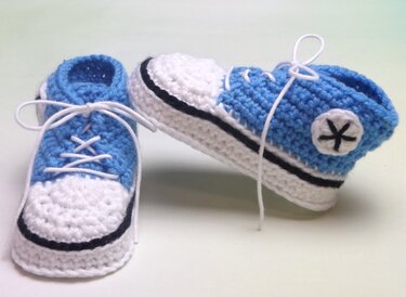 H&auml;kelanleitung Babyschuhe - Häkeln