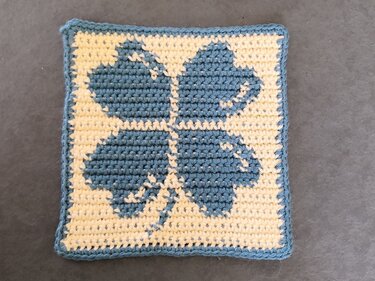 Crochet Pattern Coaster "Clover"