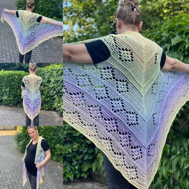 Häkelanleitung Tuchweste "Einhornbaby"