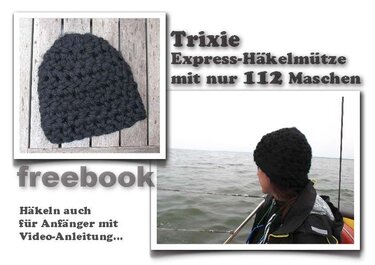 Trixie Express Häkelmütze E-Book PDF-Datei mit Video-Anleitung Handmade with Love by firstloungeberlin