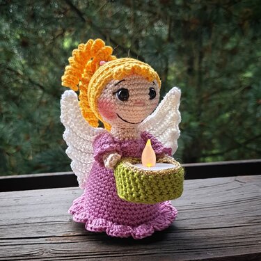 Häkelanleitung "Teelichthalter Engel Karlie" (Überarbeitete Version)