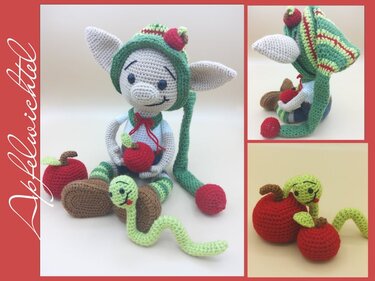 Häkelanleitung / Amigurumi / Apfelwichtel