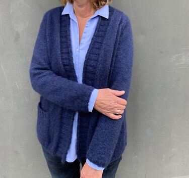 Strickjacke mit Raglanschräge, Strickanleitung