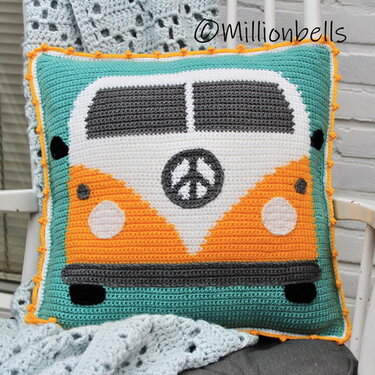 Bus Kissenbezug Tapestry Häkeln Klassischen Kleinbus