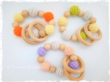 Crochet pattern Teething Ring and Rattle