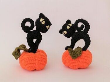 Halloween Black cat, Crochet pattern