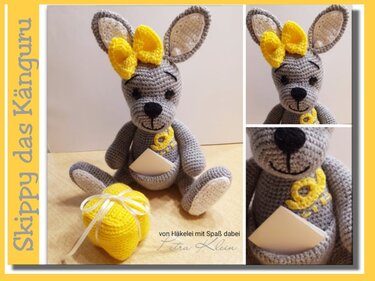 Häkelanleitung / Amigurumi / Skippy das Känguru