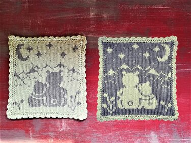 Double Knitting Pattern Washcloth "Bear Tobi"