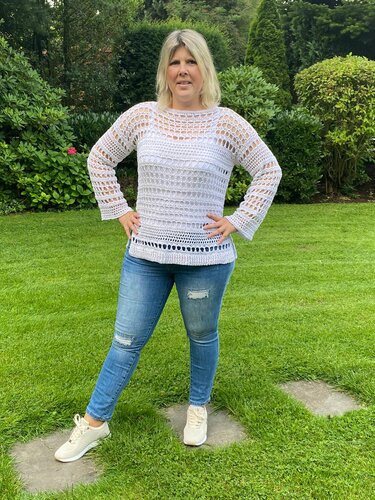 Häkelanleitung Shirt/Pullover  Schal/Stola Breezy