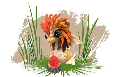 Fire Dragon Pattern Amigurumi - Image 2