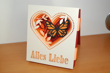 Anleitung 3D-Schmetterling-Tunnelkarte - Basteln