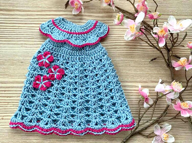 Topflappen  "süsses Kleidchen" - Häkeln