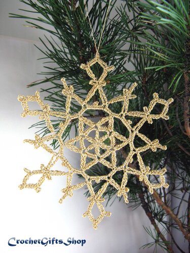 Crochet Pattern Christmas Snowflake Ornaments (5)