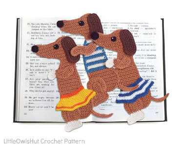 167 Crochet Pattern - Circus dog bookmark or decor - Amigurumi PDF file by Zabelina CP