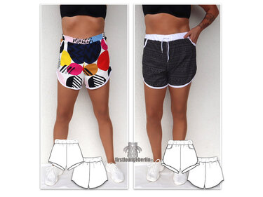 Sporty Shorts Unisex Hose Damen Herren Gr. 32 - 60 Anfänger Lieblingshose - Nähen