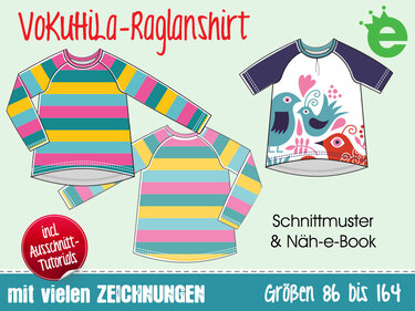 VoKuHiLa-Raglanshirt • Gr. 86-164 • Näh-E-Book und Schnittmuster - Nähen