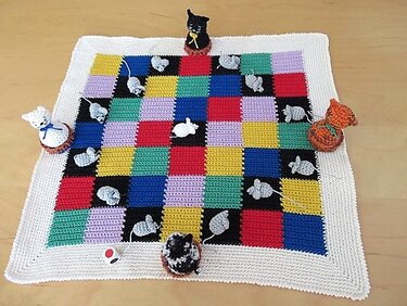 Häkelanleitung Brettspiel Mäusejagd