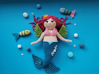 Häkelanleitung Meerjungfrau Aquarella - PDF Datei