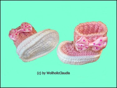 Häkelanleitung Babyschuhe - Babyboots 9,5 cm
