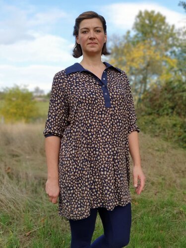 Anleitung Ariane Hemdbluse mit Poloverschluss von 32 - 56 - Nähen