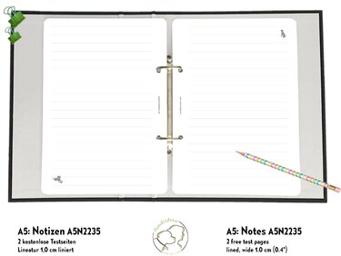 Notes A5 inserts ring planners Dogs Test A5N2235 - Crafts