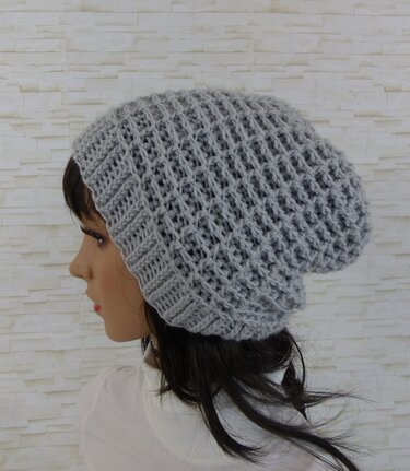 LaMino Häkelanleitung für eine Häkelmütze oder Beanie mit Waffelmuster - Bild 2