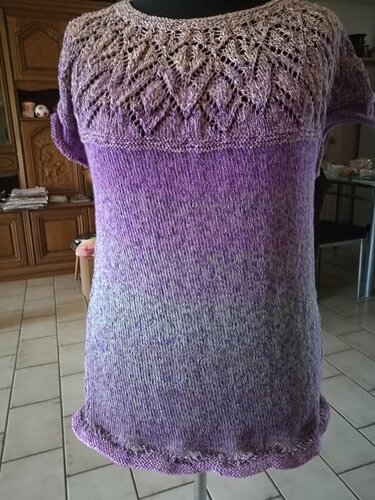 Anleitung Ajour-Sommershirt "Scharhörn" Top-Down Gr. S-XXXXL - Stricken