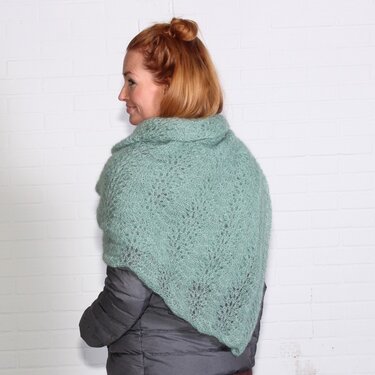 Pfauen-Schal in Kid Silk - Stricken