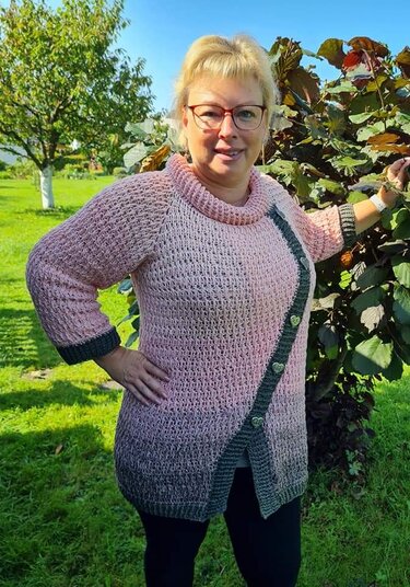 Häkelanleitung Rollkragen Jackover Der Pullover mit Jackenoptik