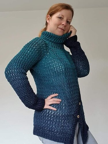 Häkelanleitung Rollkragen Jackover Der Pullover mit Jackenoptik - Bild 10