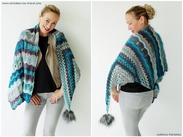 Kostenlose Häkelanleitung für Dreieckstuch / Stola | 3EckStola #1 JUBILEE