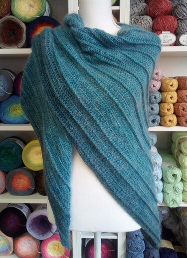 Häkelanleitung einfaches Dreiecktuchmuster