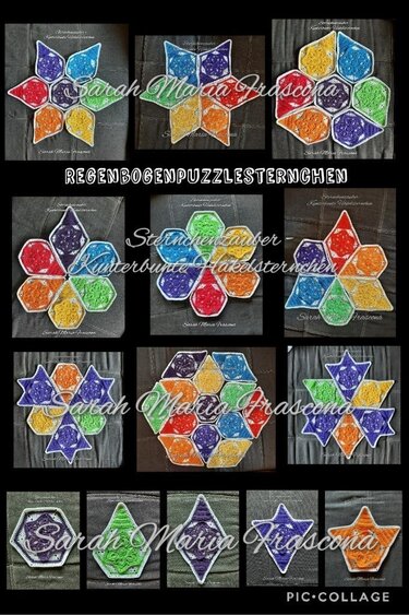 Anleitung Regenbogen Puzzlesternchen