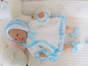 Strickanleitung Babyset DIVA für Reborn 3-teilig Gr.48/50