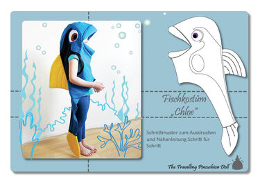 Schnittmuster/Nähanleitung Fischkostüm "CHLOE" Gr. 80-134