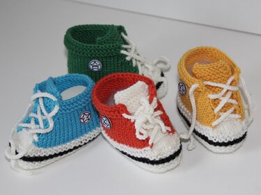 Strickanleitung Baby-Turnschuhe, Booties in 2 Größen