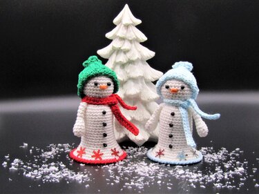 Schneemann Glocke - Häkeln