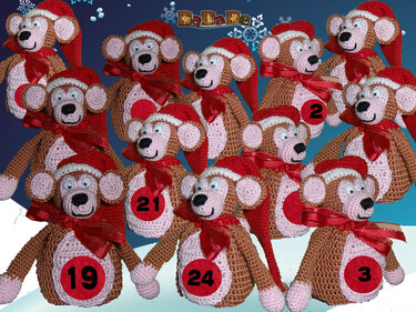 Adventskalender Tiere, Affe - gehäkelt von Dadade  - Häkeln